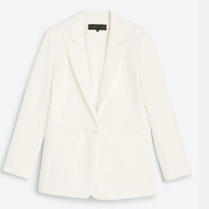 Endless Rose Single Breasted Blazer - White - Med